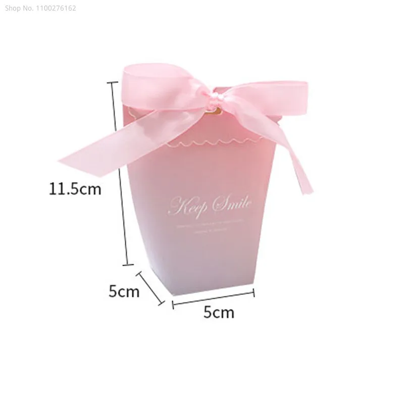 10/20/50pcs Sweets Gift Box Thanks for Wedding Guests Christening Baptism Sugared Almonds Container Paper Bags for Packaging