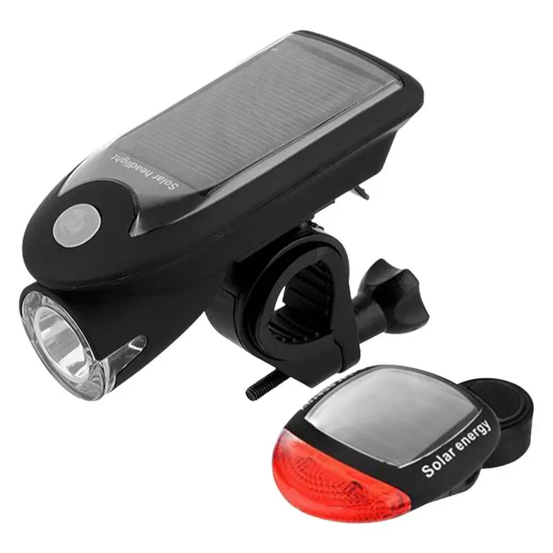 

Solar Powered Bicycle Headlight 3 Modes Front Bike Light Solar Cycling Lights USB Charging Bike LED Lights Mountain Bike Solar