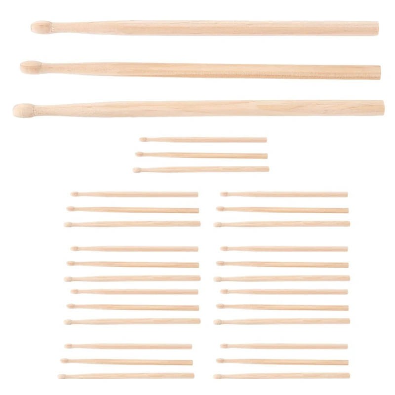 30 PCS Wooden Pencil HB Pencils Shaped Like Drum Sticks Drumstick Pencil Stationary Supplies For School & Office