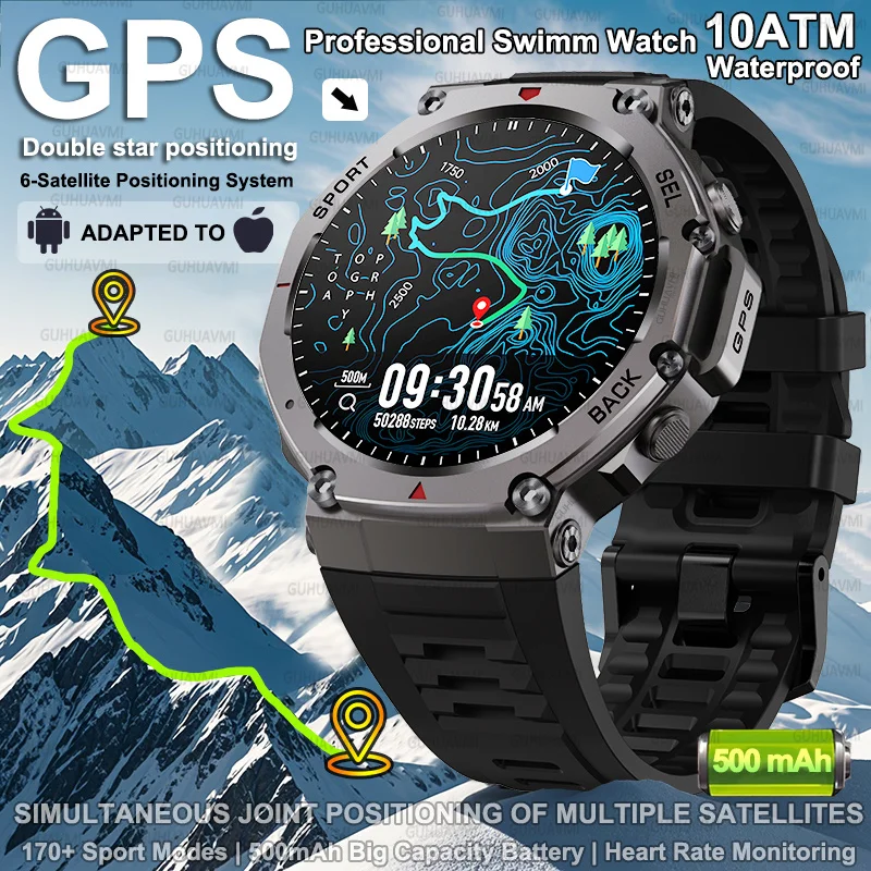 

Military GPS Professional Waterproof Outdoors Smart Watch 466*466 AMOLED HD Display Sports Men Durable Stylish For Xiaomi Senior