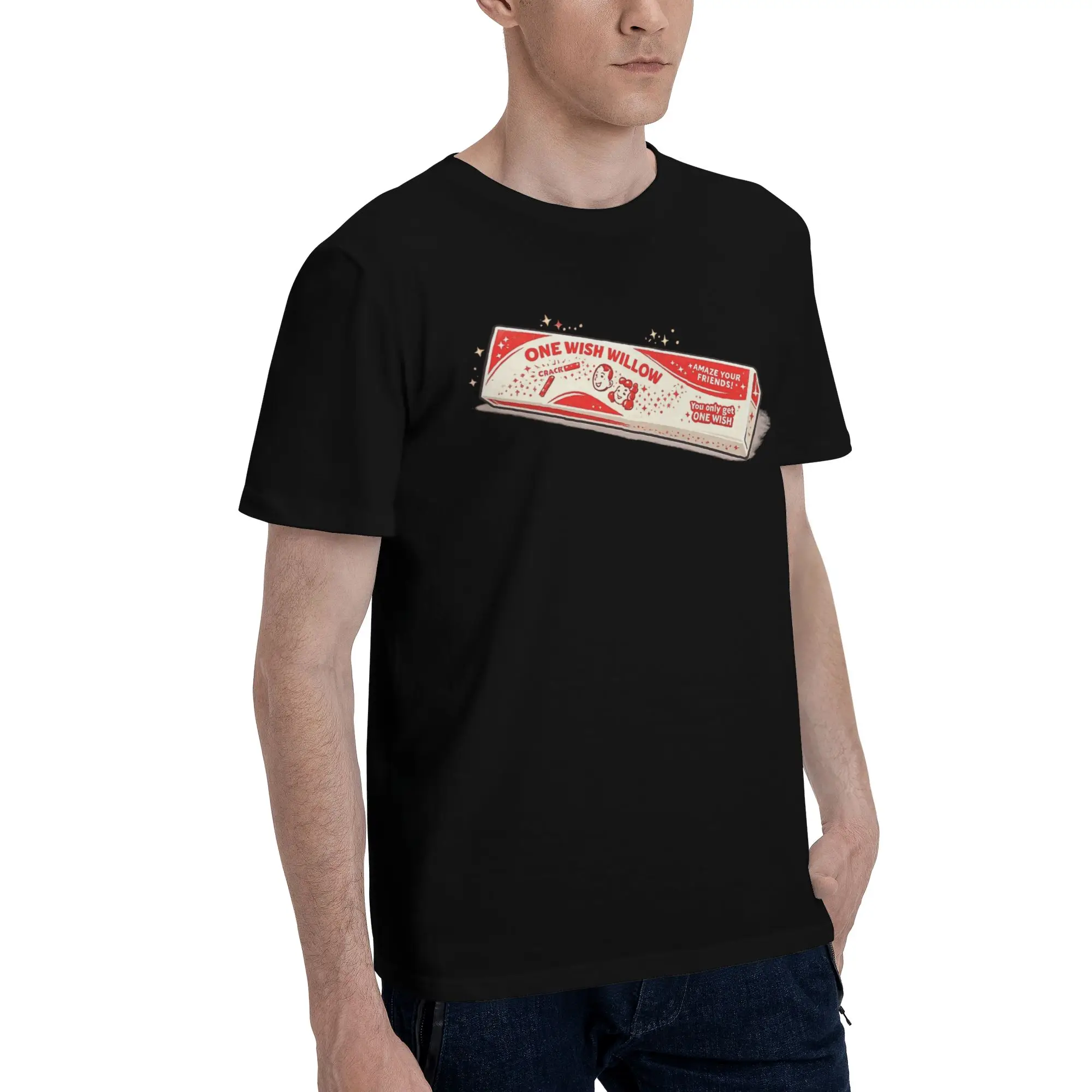 1 Piece Cute Funny 100% Cotton T-Shirt One WishS Willows Tops Tees For Men
