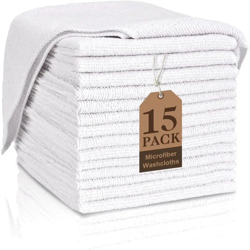 15er-Pack Saugfähige & Schnelltrocknende Mikrofaser-Waschlappen, Weiche Badetücher, 30x30 cm, Vielseitig Einsetzbar