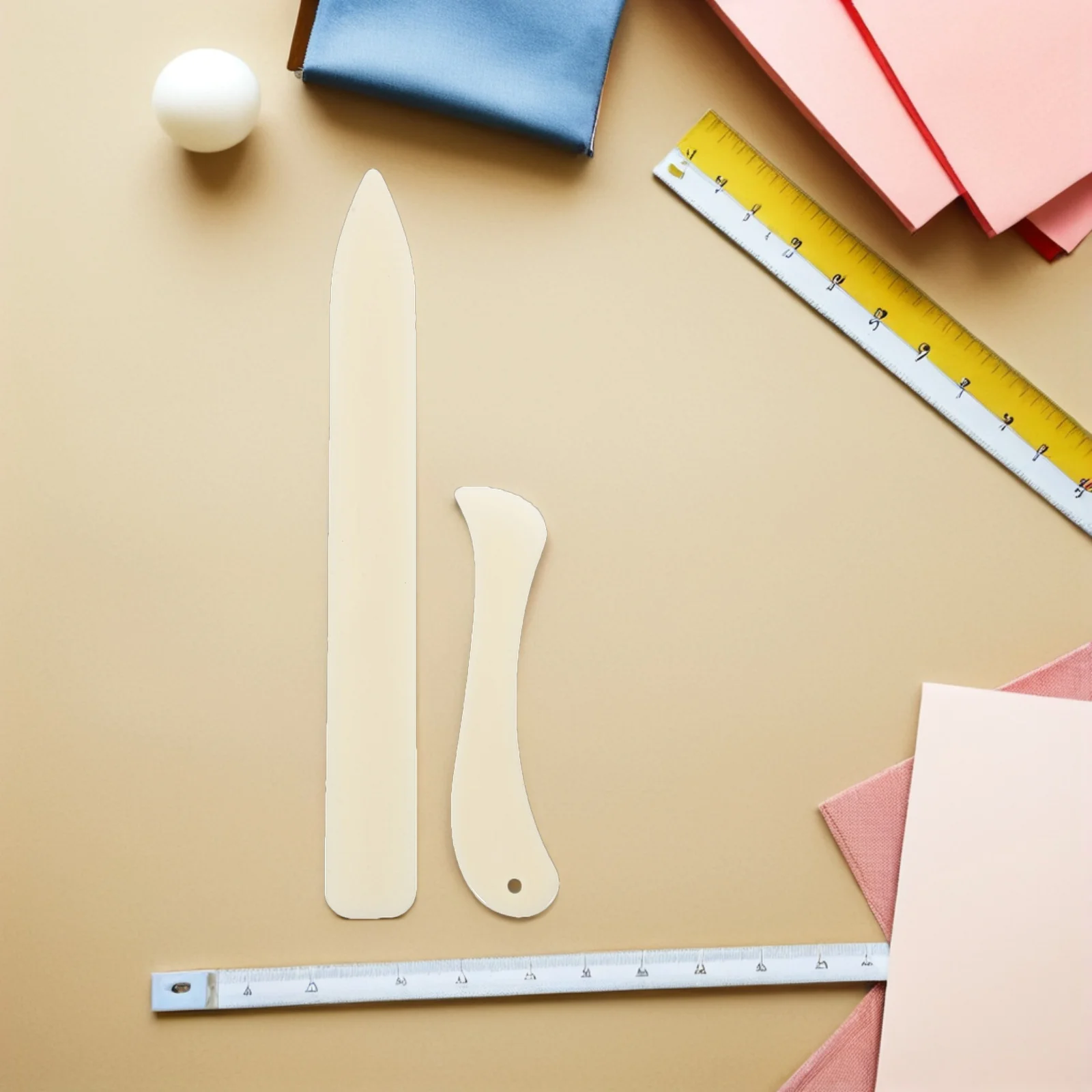 

1Set Versatile Bone Folder Creaser Set Straight Curved Design for Card Making Scrapbook DIY Projects Craft Tools