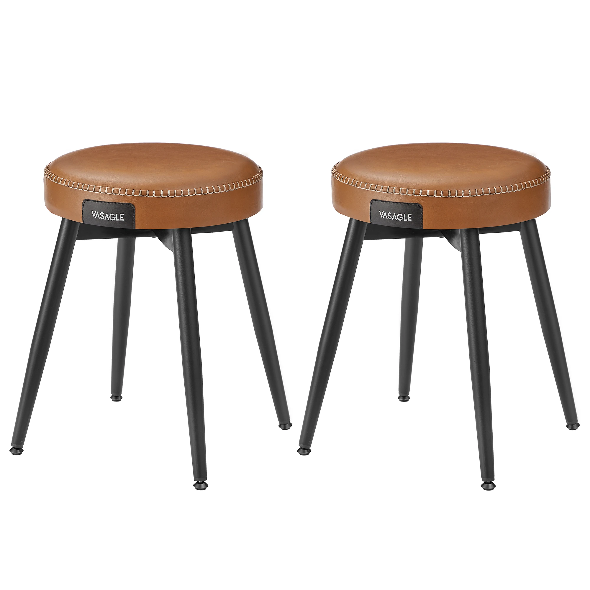 

VASAGLE EKHO Collection - Dining Chairs Stools Set of 2, Upholstered Kitchen Stools, Vanity Stools, Synthetic Leather