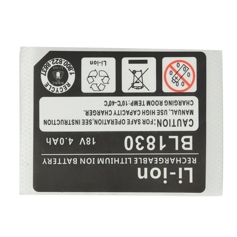 10 Sets Of BL1830 Label Lithium Ion Battery 18V Sticker Label Suitable For Makita 18V Battery Logo