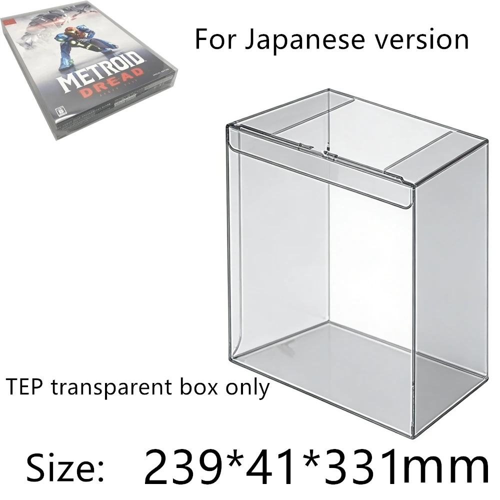 Transparent Box Protector For Metroid Dread/NS Collect Boxes PET Storage Game Shell Clear Display Case