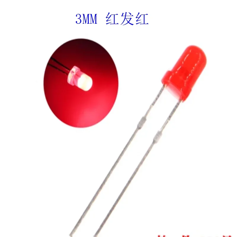 

100 Uds 3MM/5MM diodo de luz LED redondo blanco brillante amarillo rojo verde azul surtido Kit surtido caja DIY