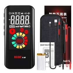 BSIDE A10 Digital Multimeter LCD Colour LCD Smart Fan Multifunction Meter Diode Capacitor Temperature Function Auto Mode Tester