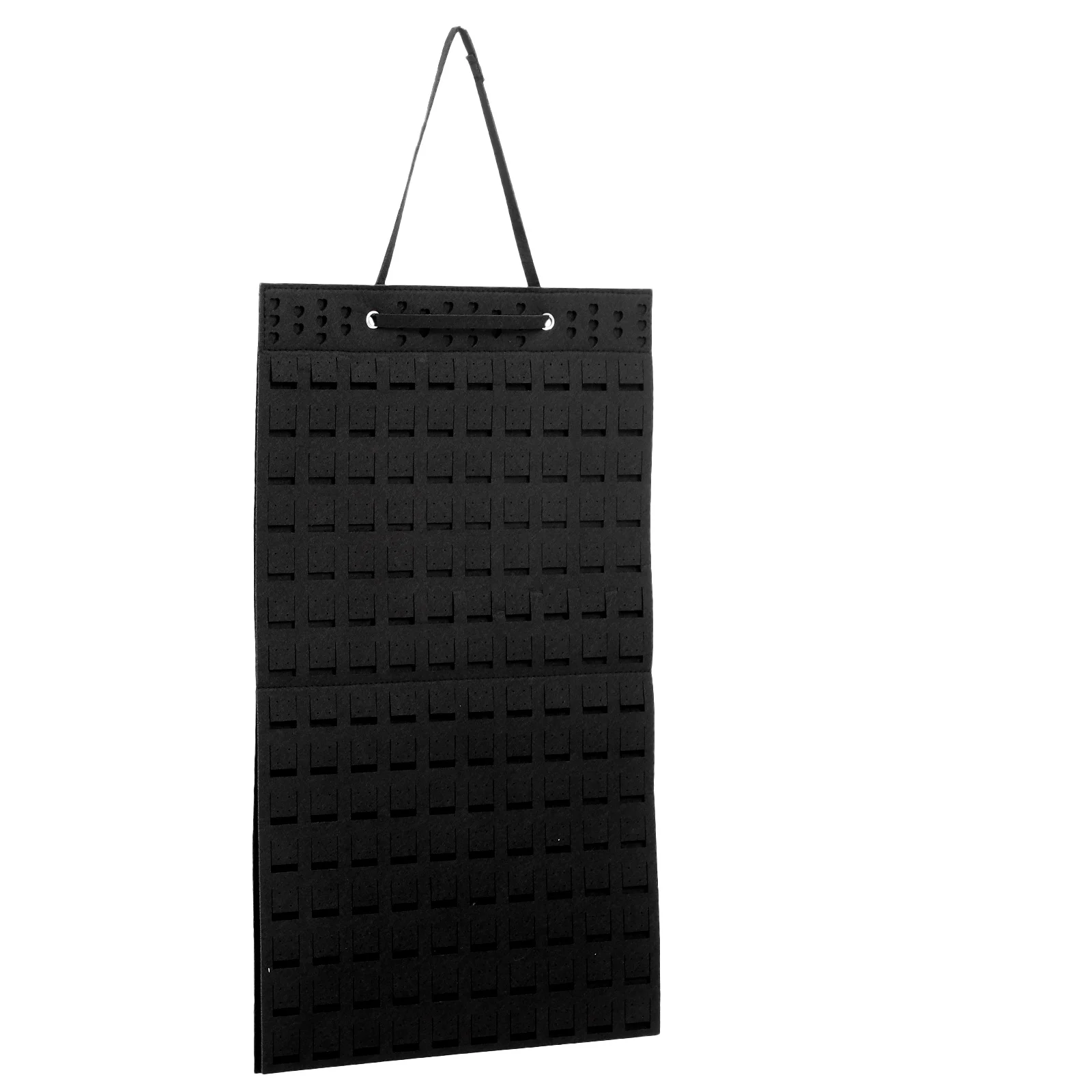 Felt Hanging Jewelry Organizer Thick Storage Pouch Jewelry Display Bag Hanging Wall Storage Holder Home Wall Decor