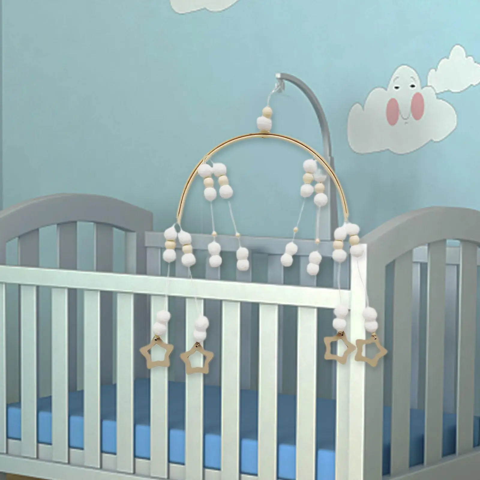 Baby Mobile Rotatable Montessori Mobile Arm for Crib for Bedpost Shelf