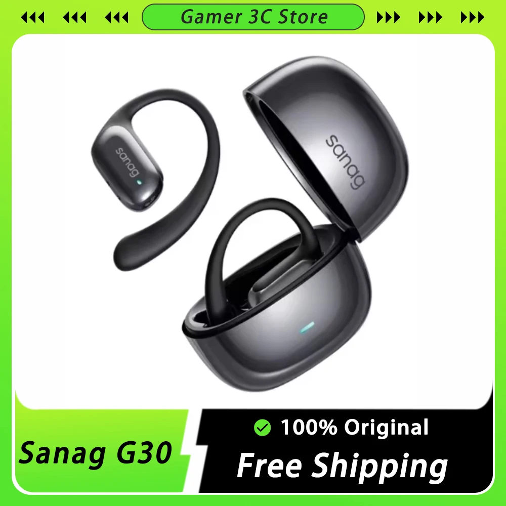 Sanag G30 Earphone Bluetooth Open Ear OWS Wireless Headphones HiFi Sound App Control Earbuds Custom Bone Conduction Earphones