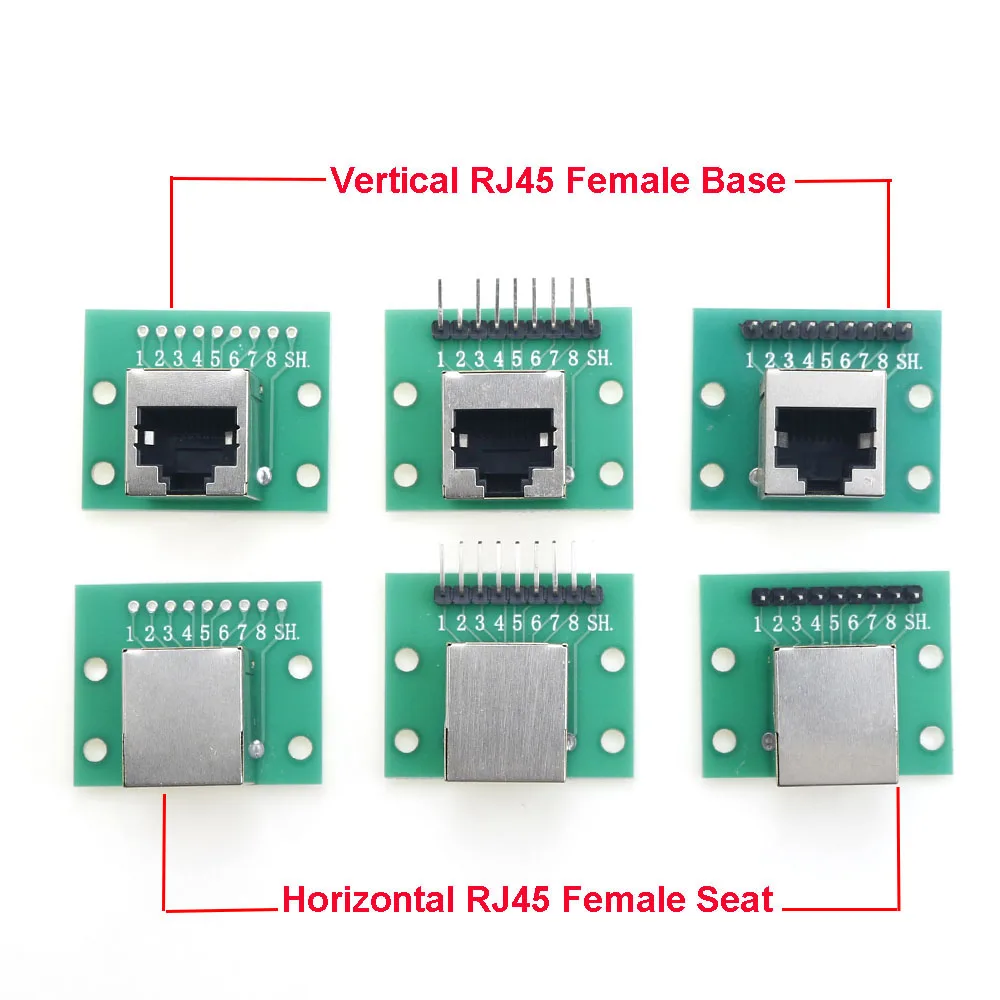 1PCS RJ45 Adapter Board To XH2.54 Modular Ethernet Connector Adapter Network Interface + Breakout Board + Pin Header