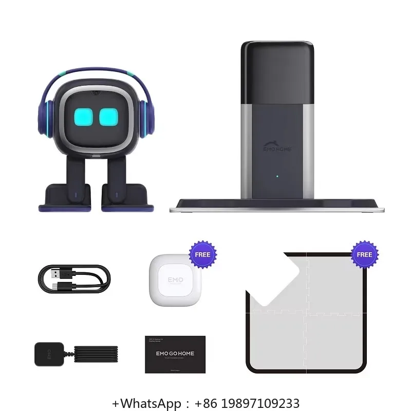 In Stocks Desktop Toys EMO AI Robot Intelligent Emotional Interactive Voice Smart Children Go Home Emo