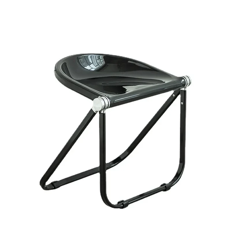 Transparent chair Nordic folding chair ins Internet celebrity dining chair Home backrest Modern minimalist acrylic makeup stool