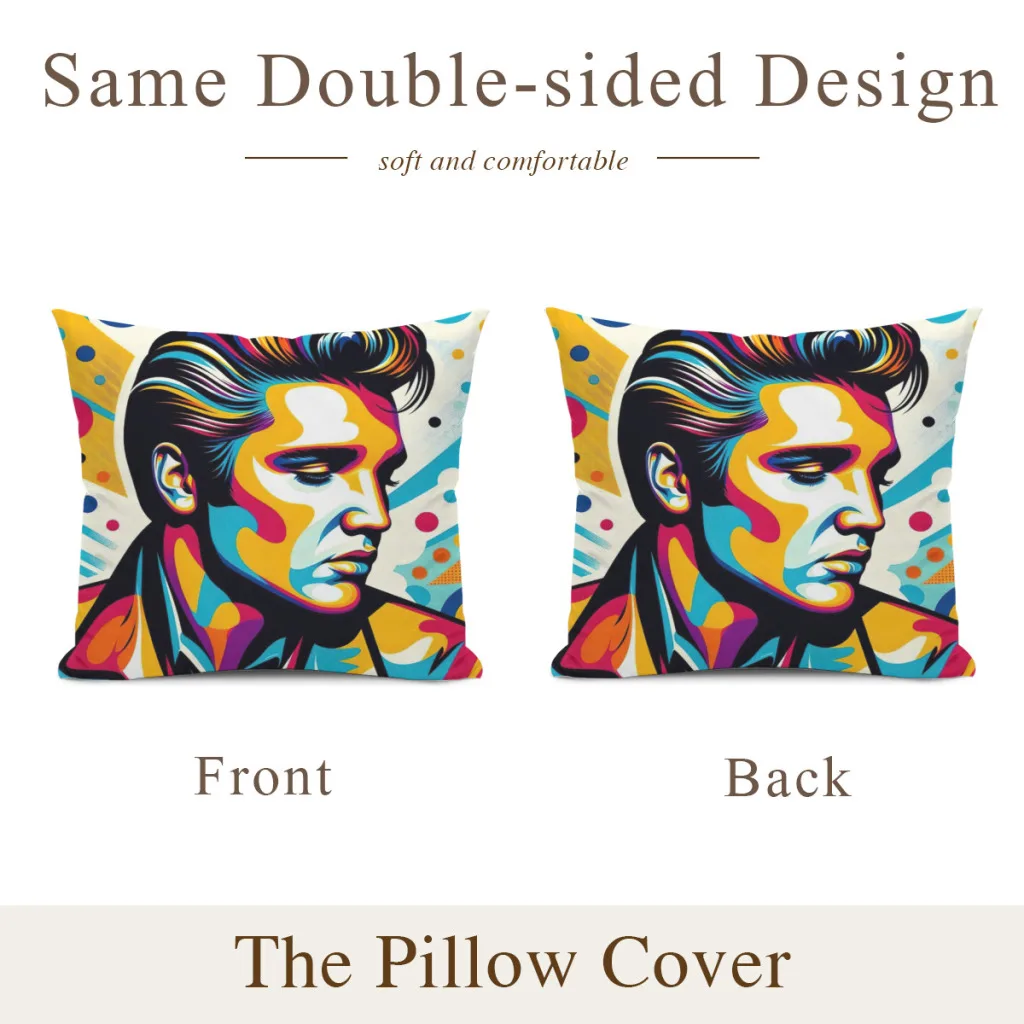 Elvis-P-Presley Pop Art Cushion Office Classroom Chair Cushion Couch Pillow Bedroom Floor Winter Thick