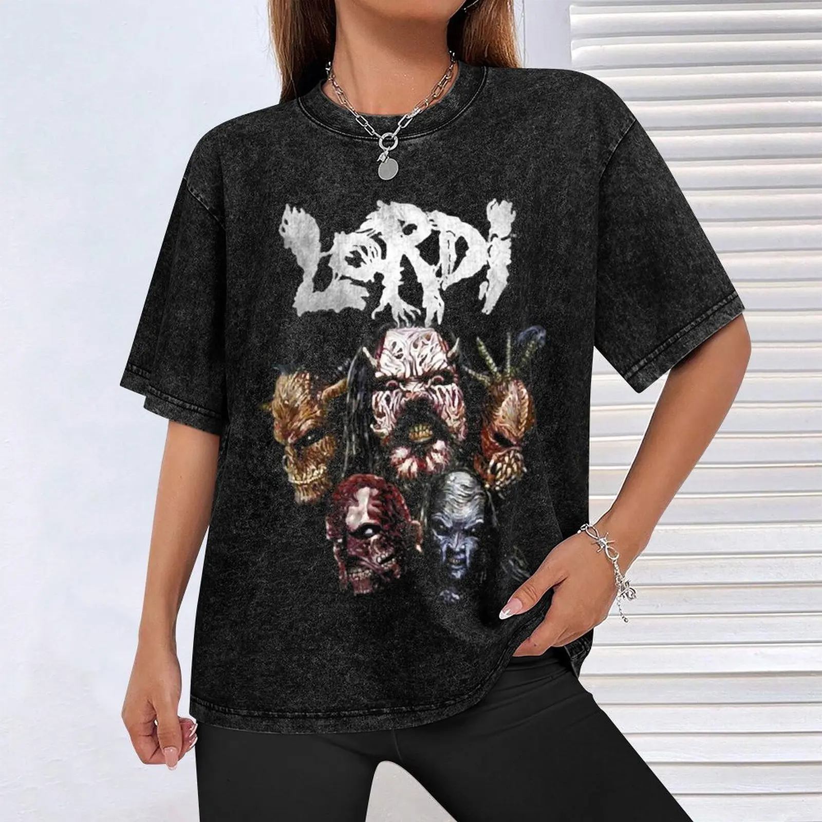 Funny Gift For Lordi Melodious Horror Fireworks T-Shirt summer top plus size clothes men tshirt