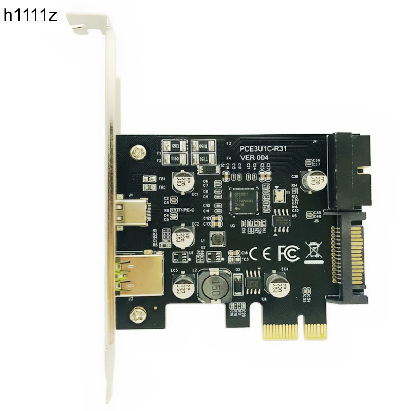 

PCI-Express PCI-e To USB 3.1 Type-C Riser Post Card PCIe to USB-C 2.4A Fast Charger+19PIN Front USB Miner Expansion Adapter Card