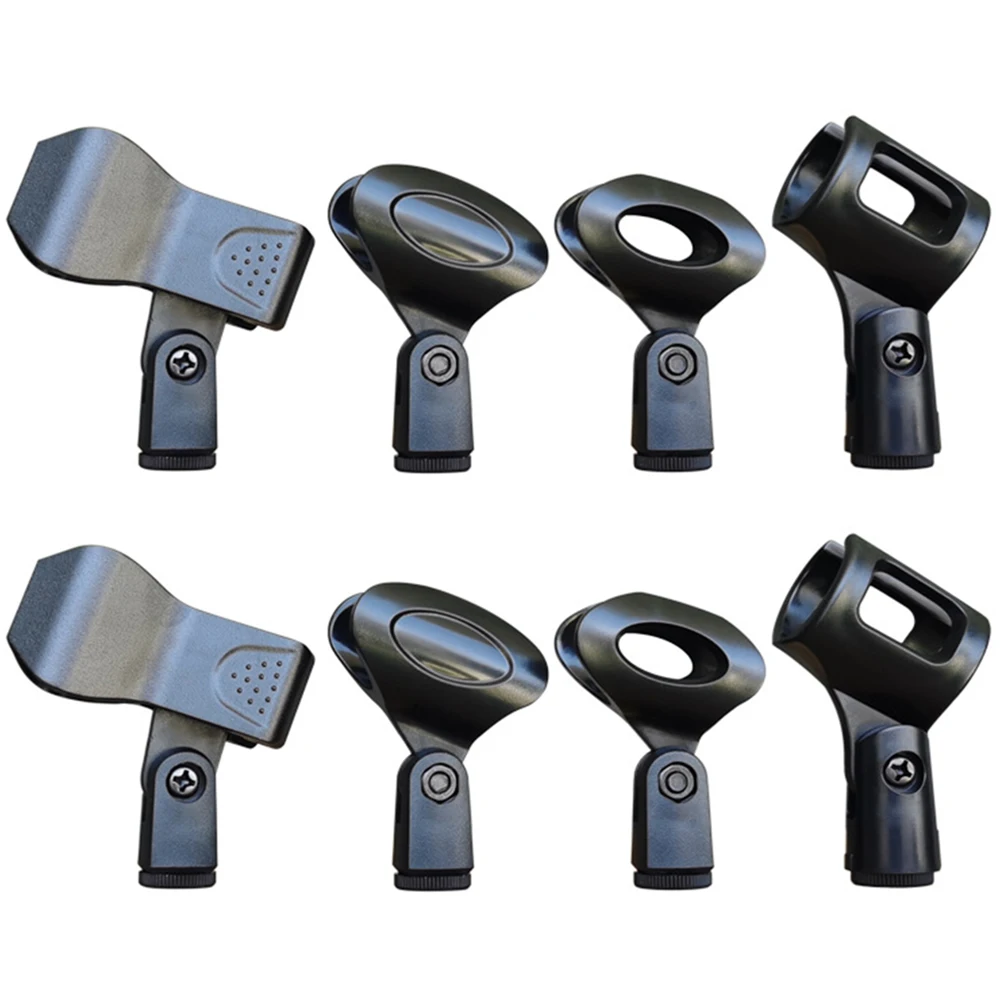 

8 Pcs Microphone Clip for Handheld Microphones Holders Clips Stands Wireless Universal