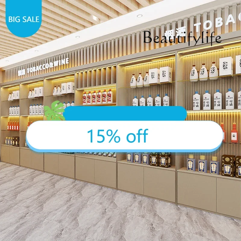 

Витрина для табачных изделий и алкоголя BJ, коммерческая, настраиваемая, для супермаркетов, с полками