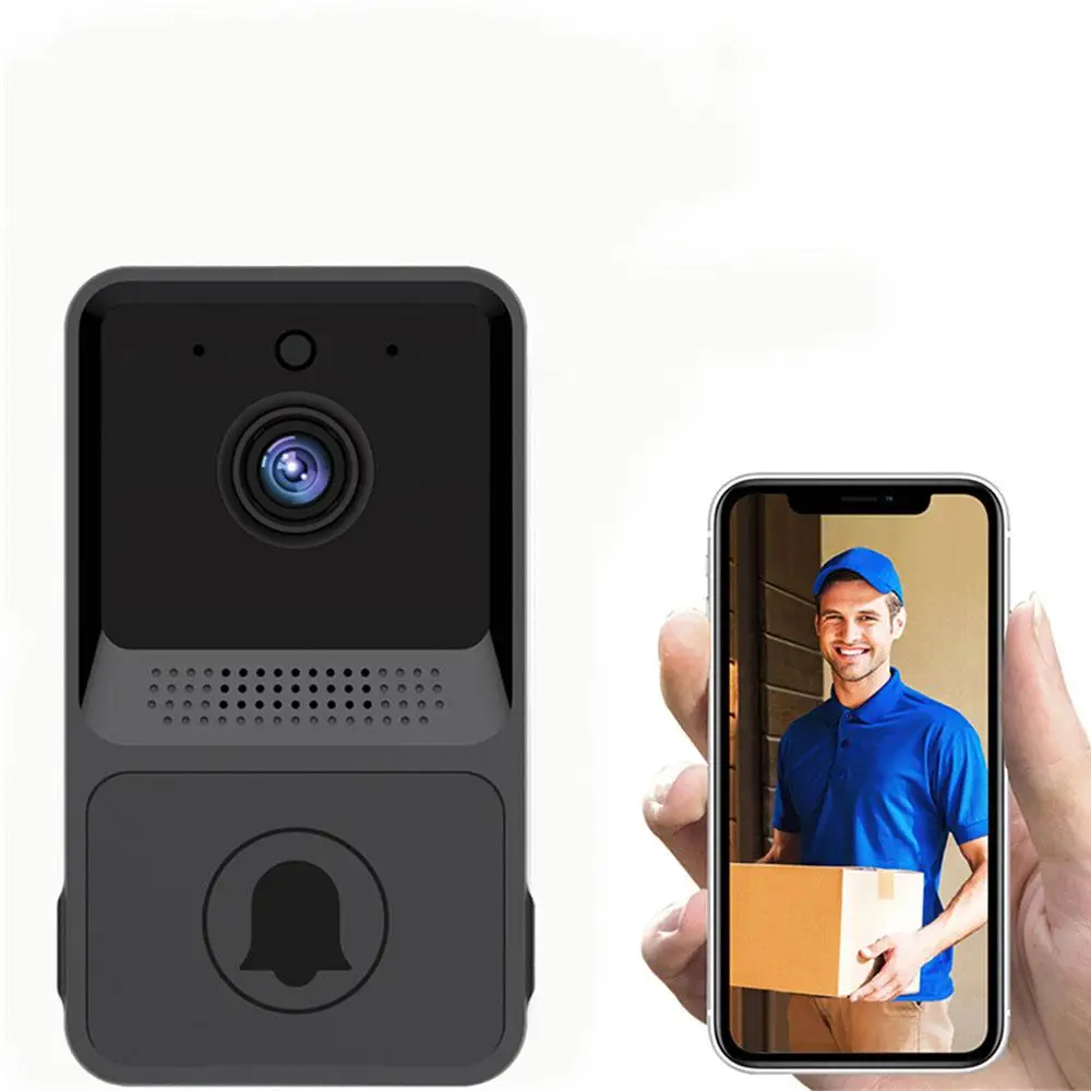 Timbre de Video inalámbrico con Wifi, intercomunicador de protección de seguridad para el hogar, visión nocturna, grabación de fotos de Audio para teléfono, timbre de puerta de espera largo