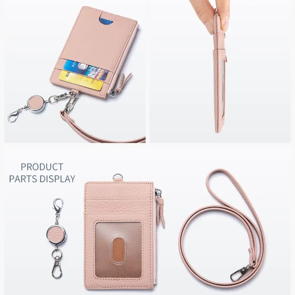Sangle de cou Portable porte-carte cou suspendu avec lanière étui pour carte d'identité léger organisateur de carte bancaire bobine sangle porte-Badge