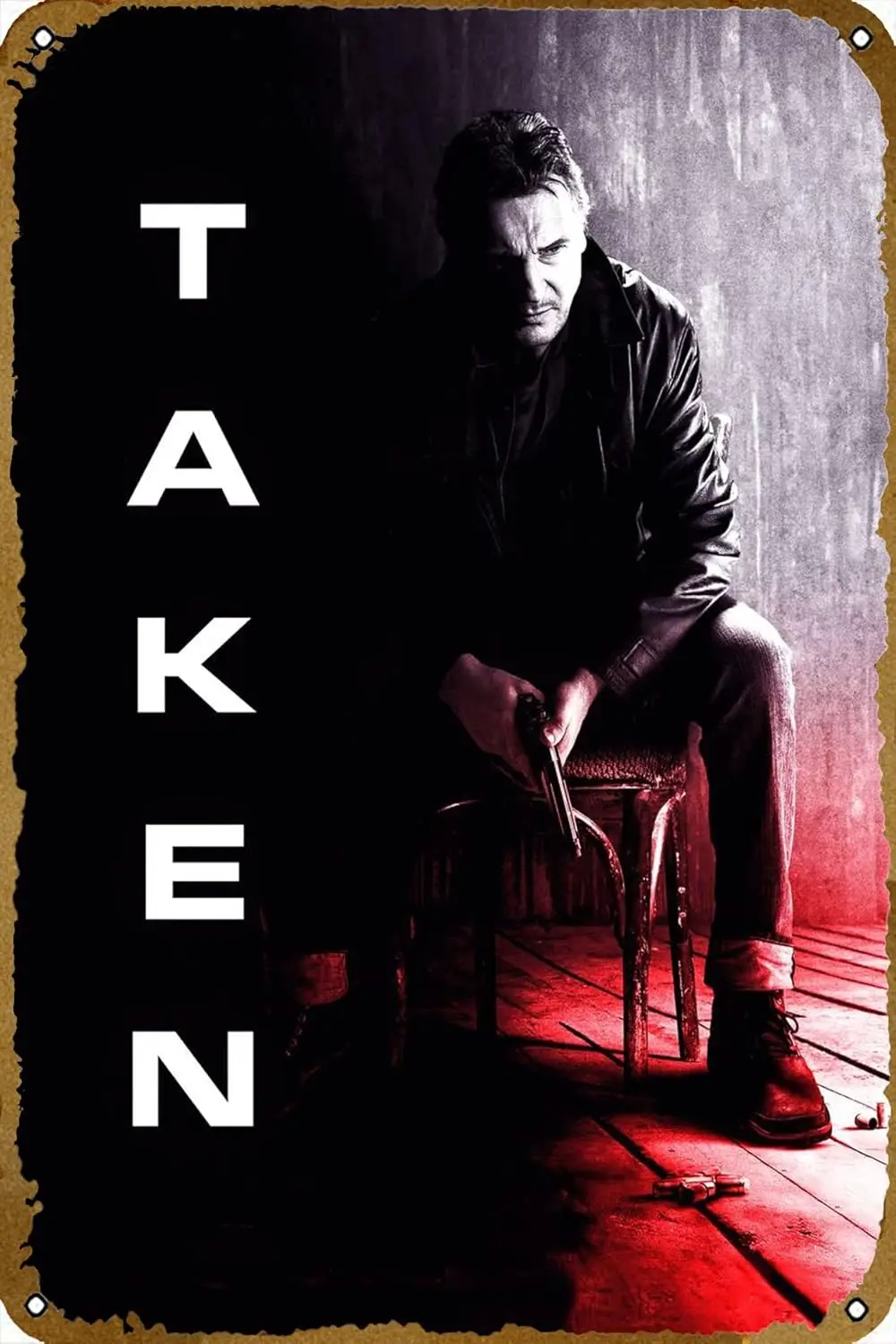 Taken Movie Poster Vintage Metal Tin Sign Retro Style Wall Plaque Decoration Metal Sign 8x12 inch sign