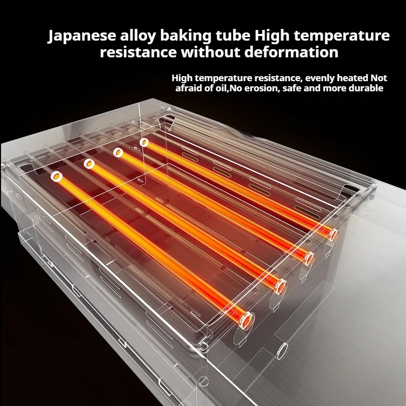 شواية كهربائية مدمجة داخلية: ماكينة شواء تجارية بدون دخاني للطهي الصغير في الفضاء