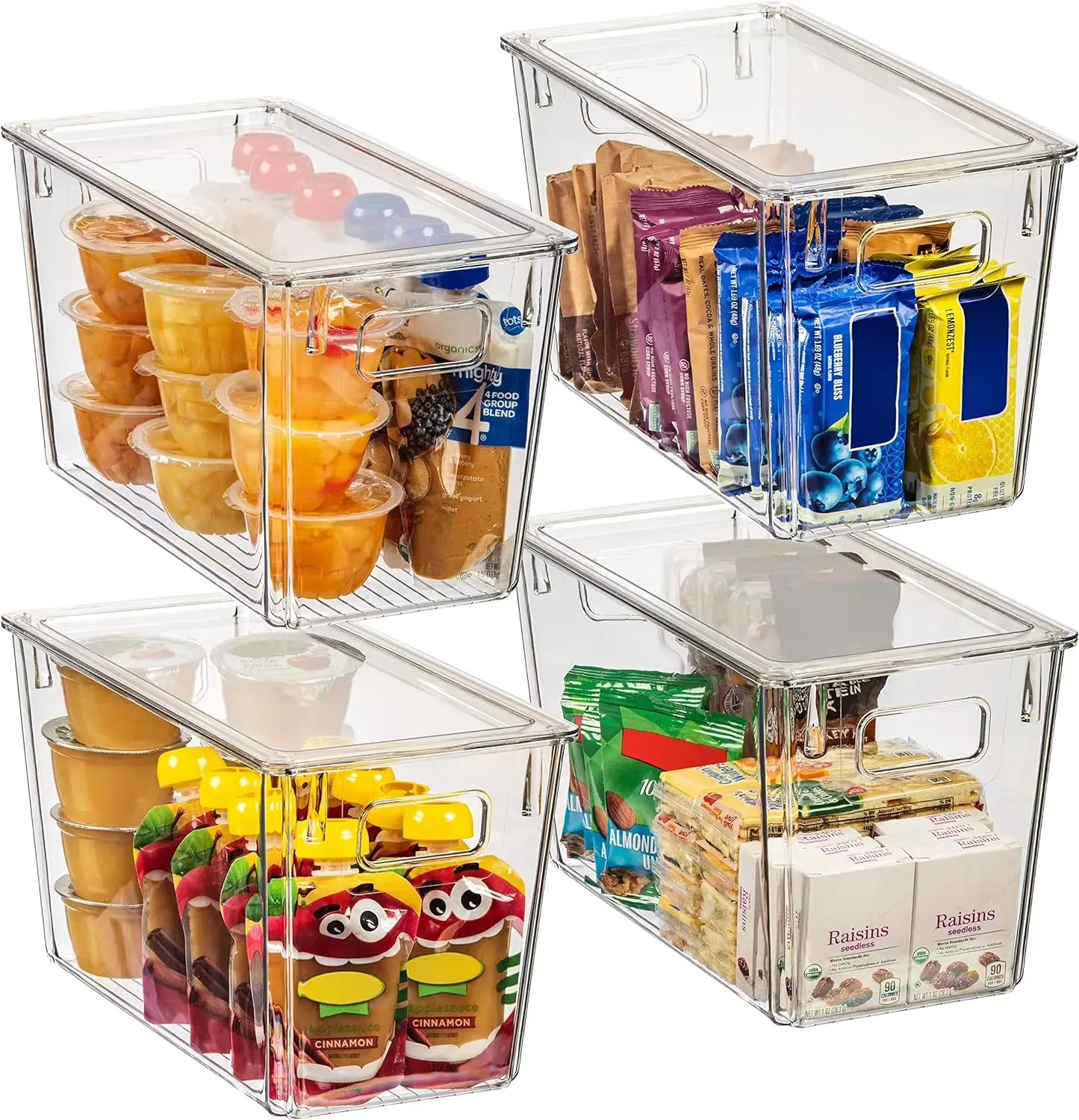 

ClearSpace Plastic Storage Bins with Lids – Perfect Kitchen Organization or Pantry Fridge Organizer, and Bins, Cabinet Organizer