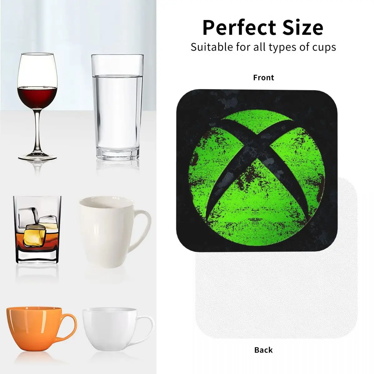 كول XBox الوقايات الجلدية المفارش العزل للماء القهوة الحصير للمنزل المطبخ الطعام منصات مجموعة من 4