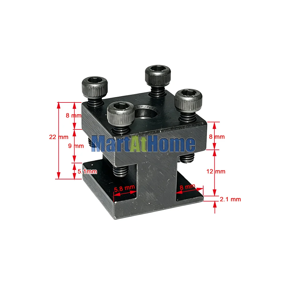 The First Tool 2 Position Tool Post Z044MT Z044MTL for Fixing Metal Cutting Tools Mini 6 in 1 Multipurpose Machine Accessory