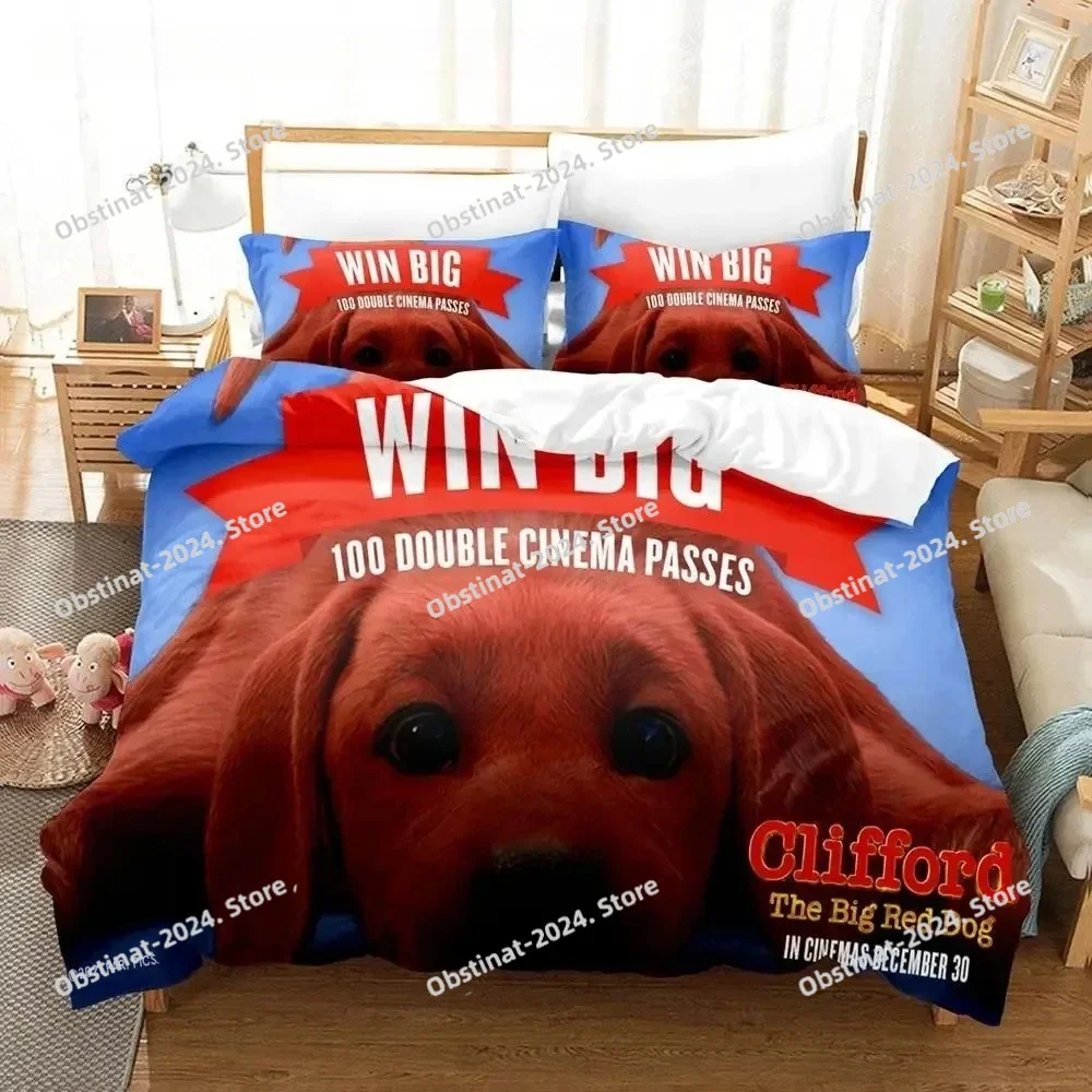 

Clifford The Big Red Dog Bedding Set Single Twin Full Queen King Size Bed Set Aldult Boys Bedroom Duvet cover Cool Boygirl Bed