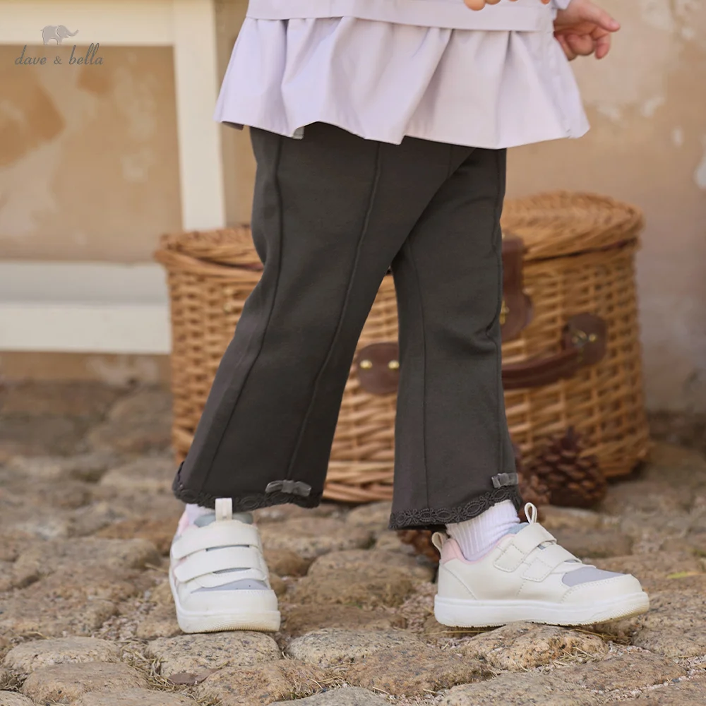 Dave Bella Kids’ Pants And Trousers Children’s Clothes For Girl Aged 4 to 7 Soft Autumn Spring Bell-bottom Fashionable DB3262987
