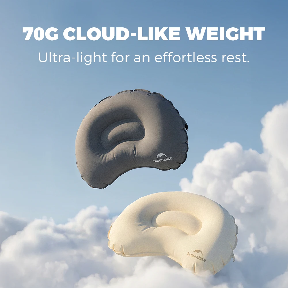 Naturehike 2026 New Good 70g Ultra-Lightweight TPU Portable Inflatable Pillow  for Outdoor Camping Picnics and Office Naps