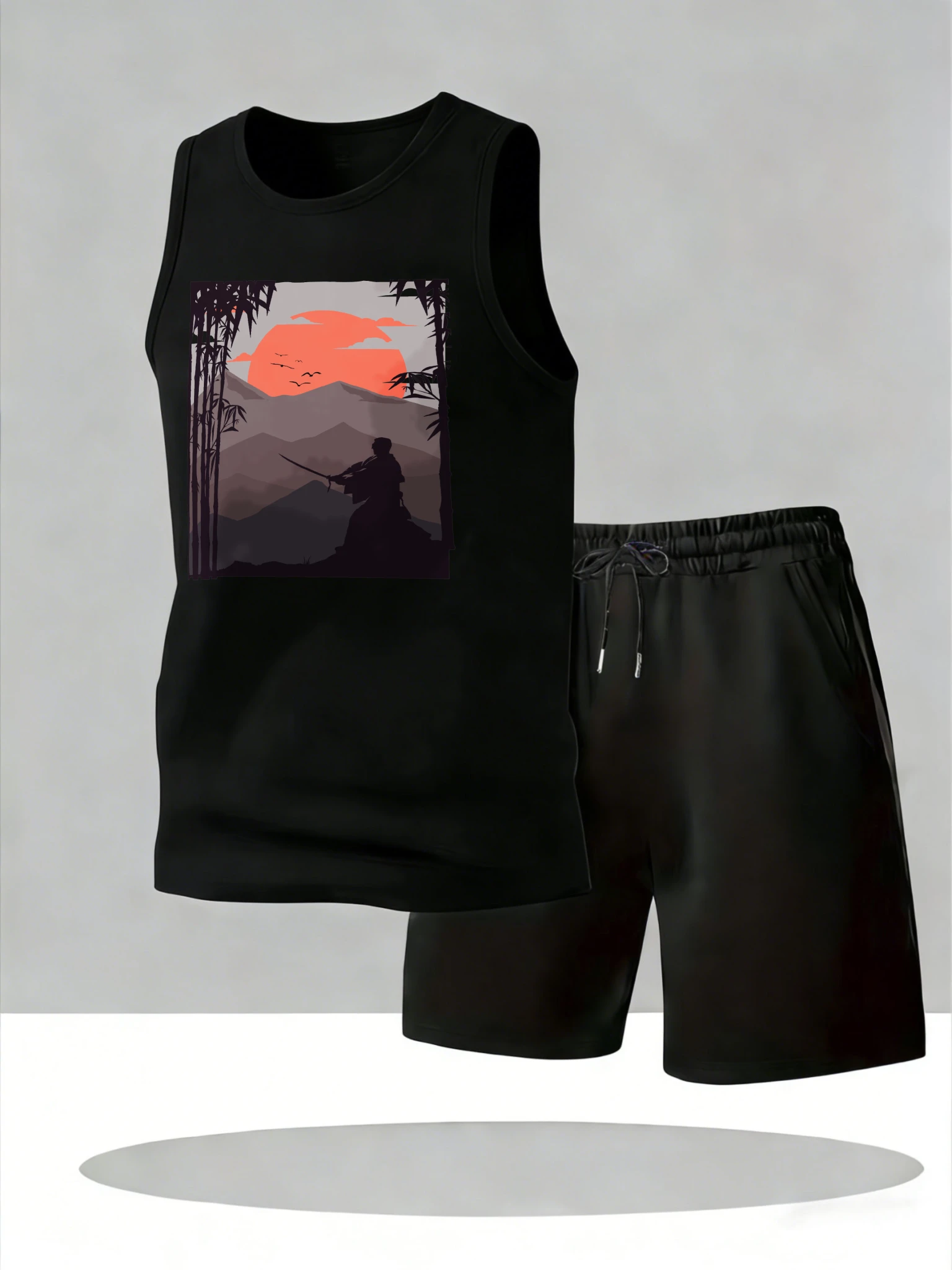 

Men's Tank Top Sets 2026 Summer Quick drying crewneck clothing set sports beach tracksuit for man oversize running Breathable