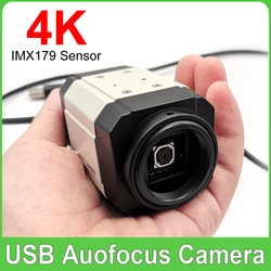 4K Autofocus USB Webcam Sony IMX179 Mini Metal Box OTG UVC Usb Camera For PC Laptop  Streaming YouTube Image Acquisition
