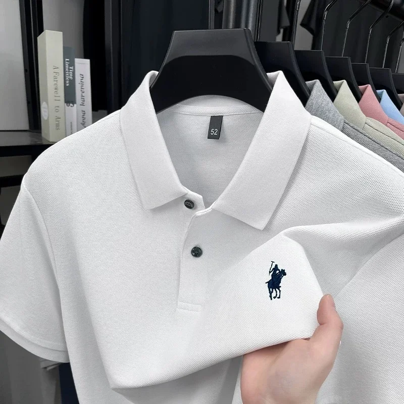 

Fashion high-end brand Paul Pony embroidered short sleeve 100% cotton men's polo shirt summer new business casual lapel T-shirt