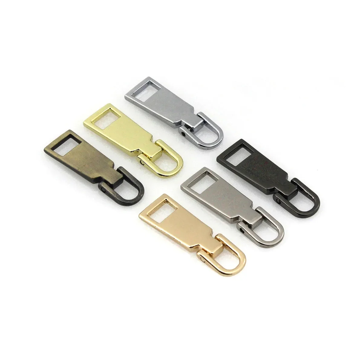 2pcs Metal Durable Zipper Pullers for Zipper Sliders Head Zippers Repair Kits Zipper Pull Tab DIY Sewing Accessories 6 Colors