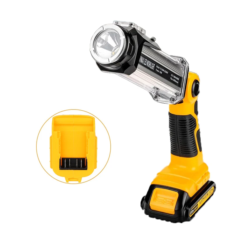 

35W Portable Light LED Work Flashlight for Use on Automotive Repair Job Sites and During Power Outages for Dewalt 20V Batteries