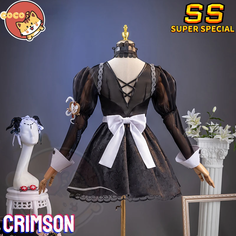 Identity V Crimson Priestess Cosplay Costume Game Identity V Fiona Gilman Cosplay Maid Costume Crimson Cosplay Wig CoCos-SS