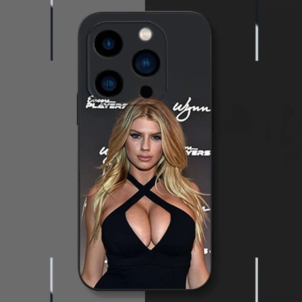 Model C-Charlotte M-McKinney Phone Case for iPhone 12 11 13 14 15 16 Max Pro Plus Black Soft Silicone Cover