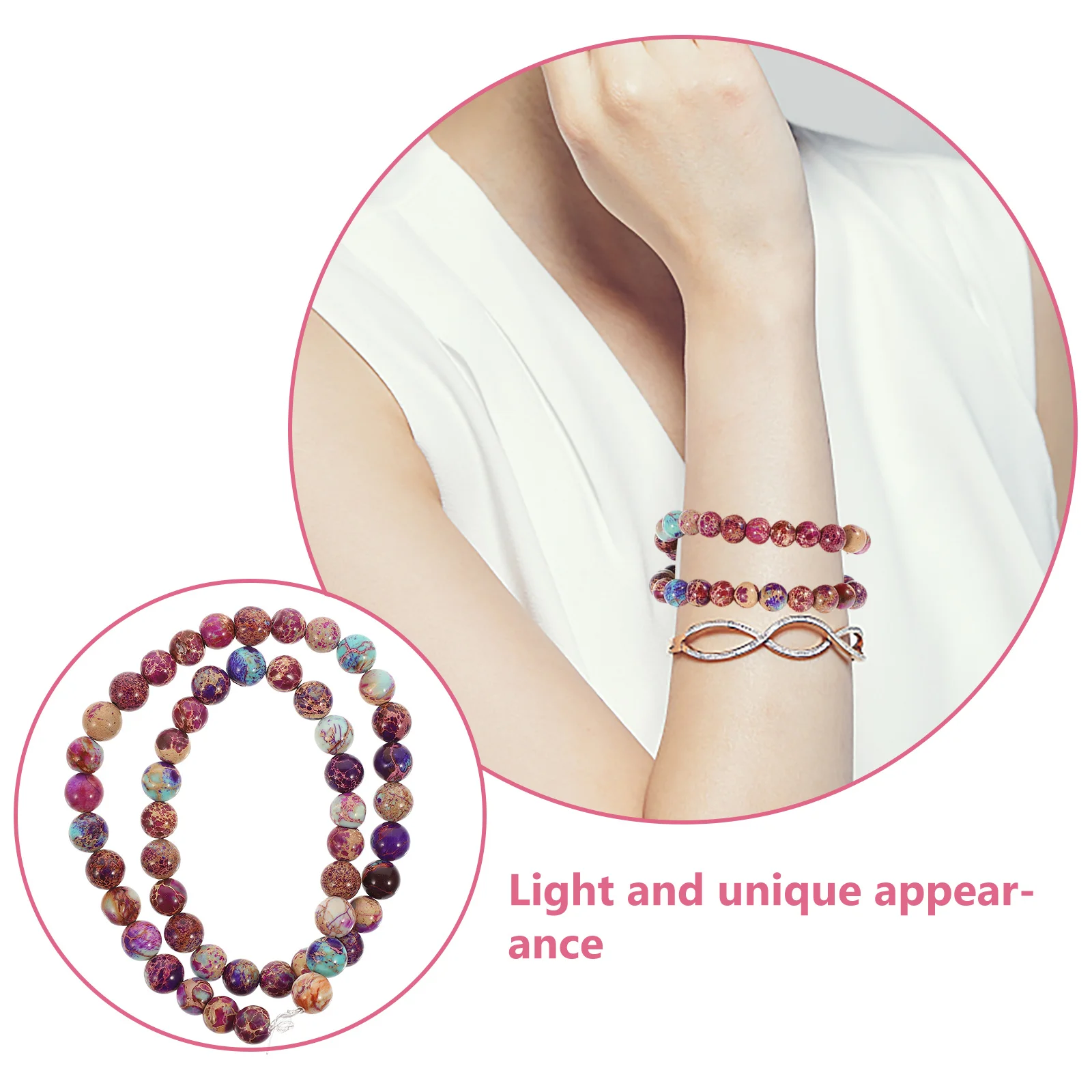 

Imperial Loose Beads DIY Beaded Bracelet for Women Girls Wrist Chain Jewelry Making Craft Loose Beads DIY Beaded Bracelet