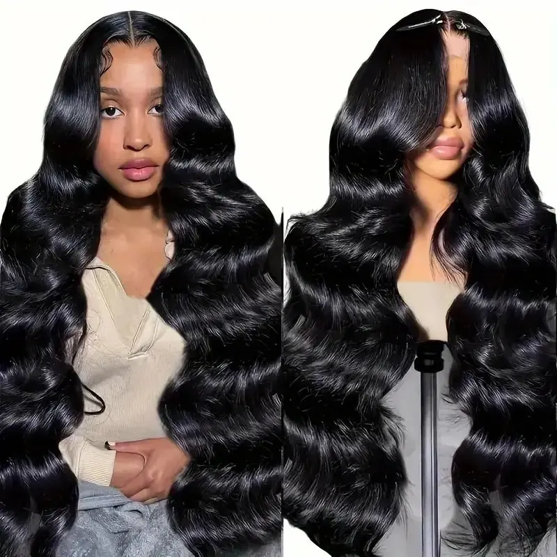 Rosabeauty 40Inches For Women HD 13X6 Body Wave Lace Frontal Wig Transparent Front Human Hair 5X5 Glueless Wig 150% Density