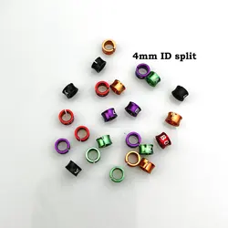Split Budgerigar Rings, Aluminum Bird Leg Bands, Non-Custom, Random-Character, Color-Mixture, 4mm, 25 PCs/Lot