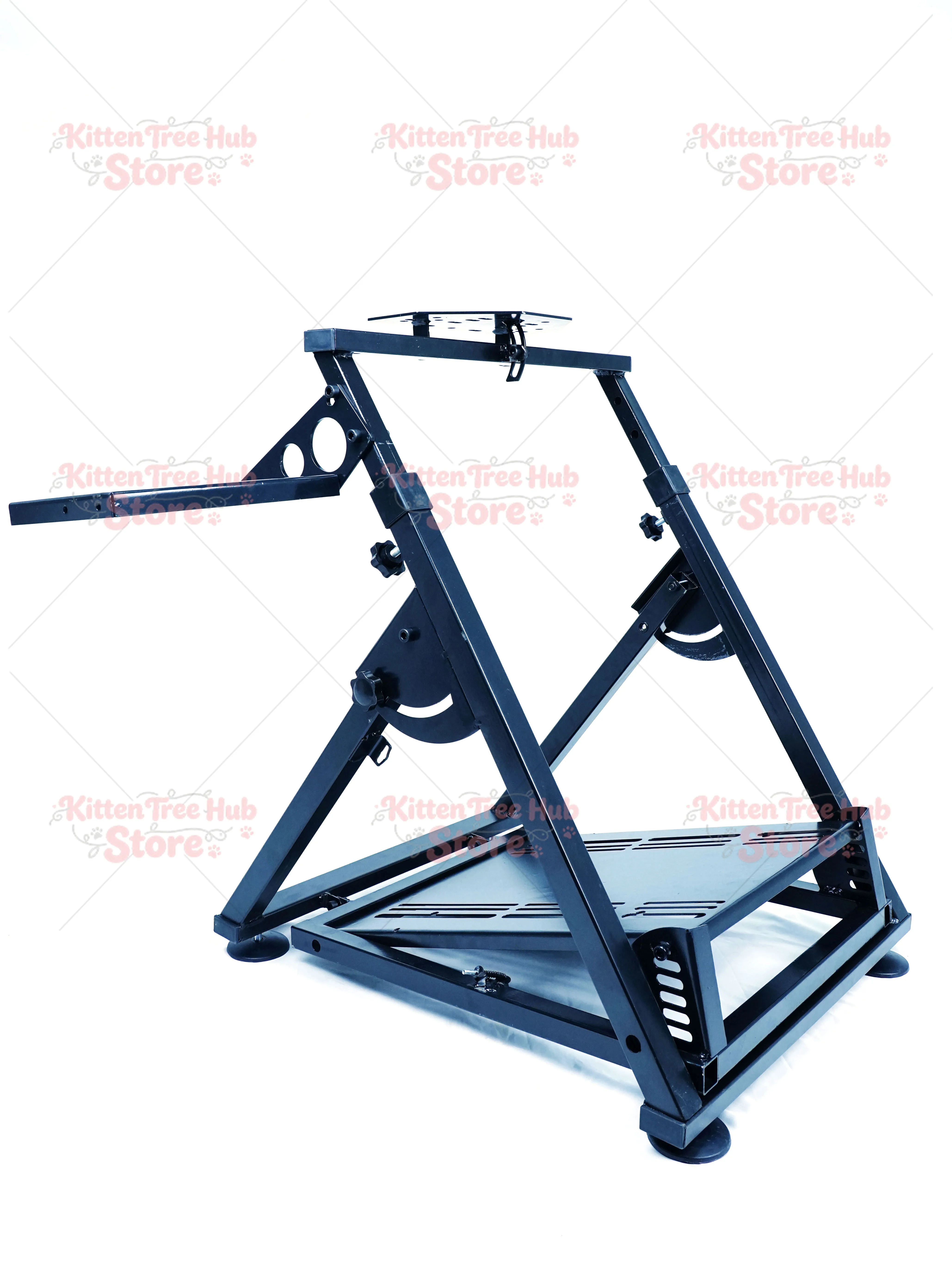 Foldable Racing Steering Wheel Stand Height Adjustable Base Compatible with Racing Wheel