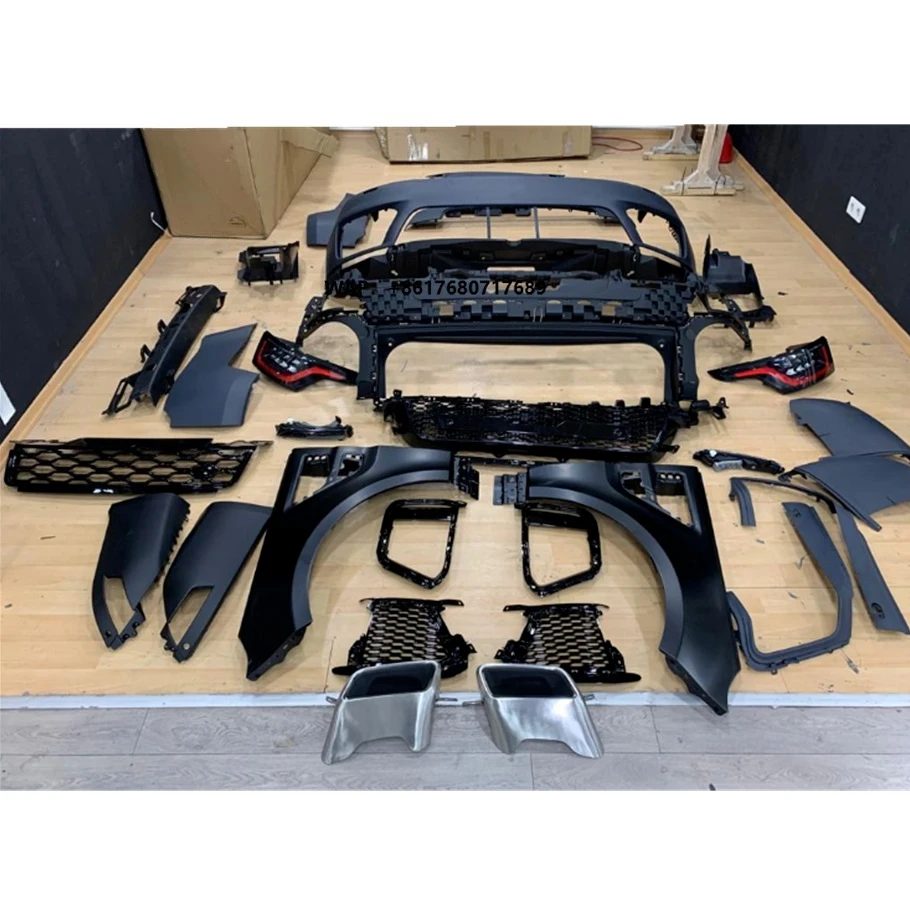 Suitable for RANGE ROVER Sport 2013-2017 Upgrade to 2018-2020 OEM Model Body Kit with Front Rear Bumper Assembly with Auto Lamps