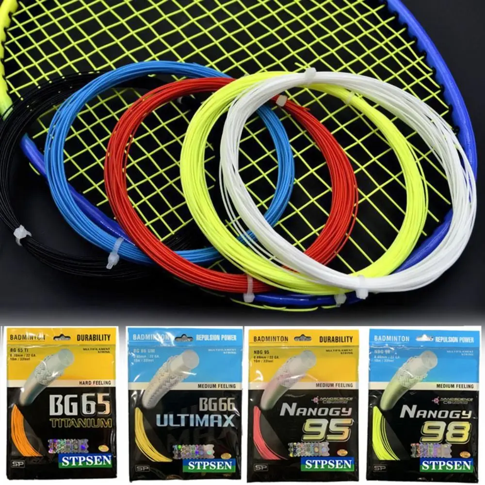 Cuerda de raqueta de bádminton Multicolor, alambre de raqueta de bádminton, alta calidad, BG65, BG65Ti, diámetro de 0,7mm, 10M