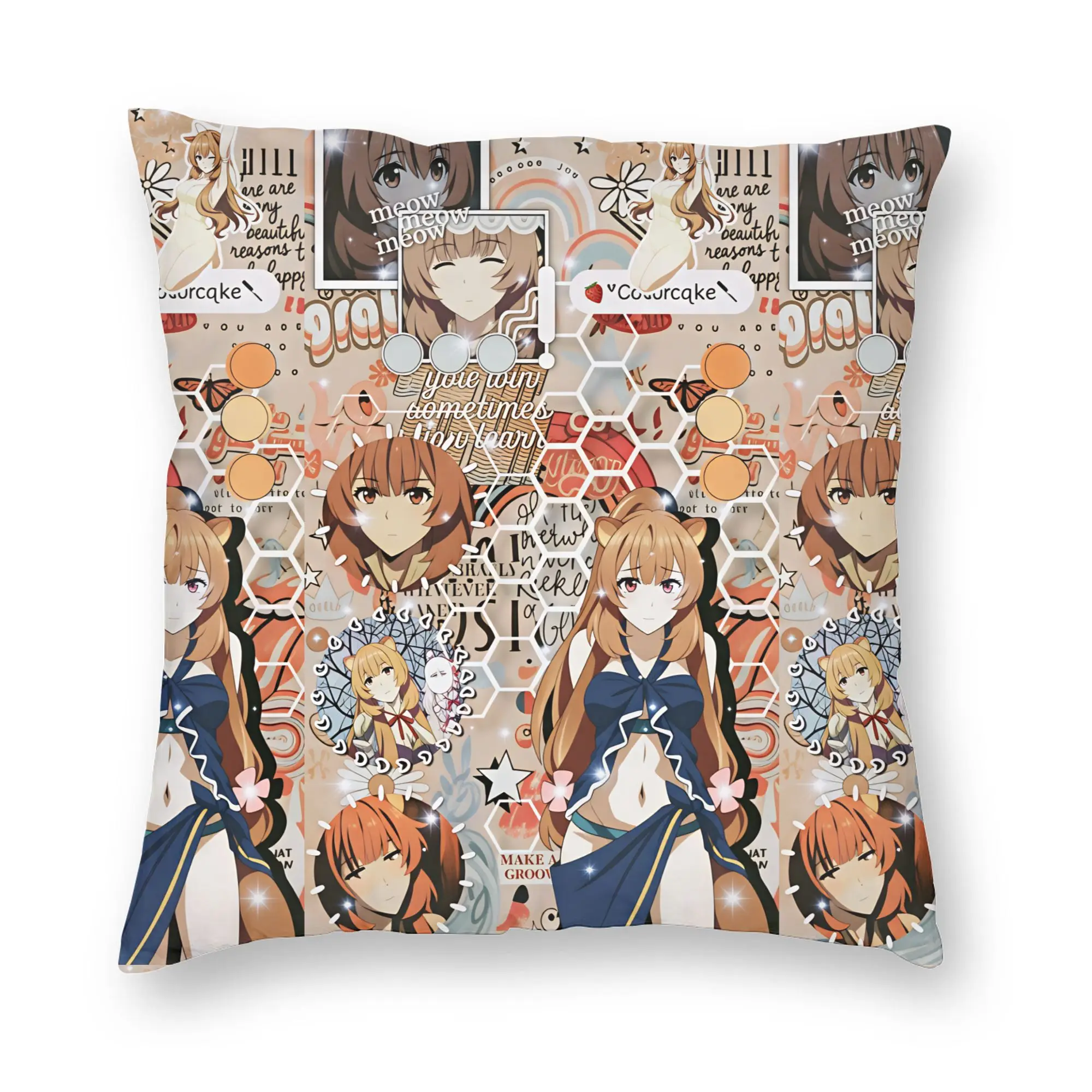 Наволочки Raphtalia S-Shield Hero TRotSH. Милые забавные наволочки для стула, дивана, домашнего декора. Квадратный чехол для подушки.