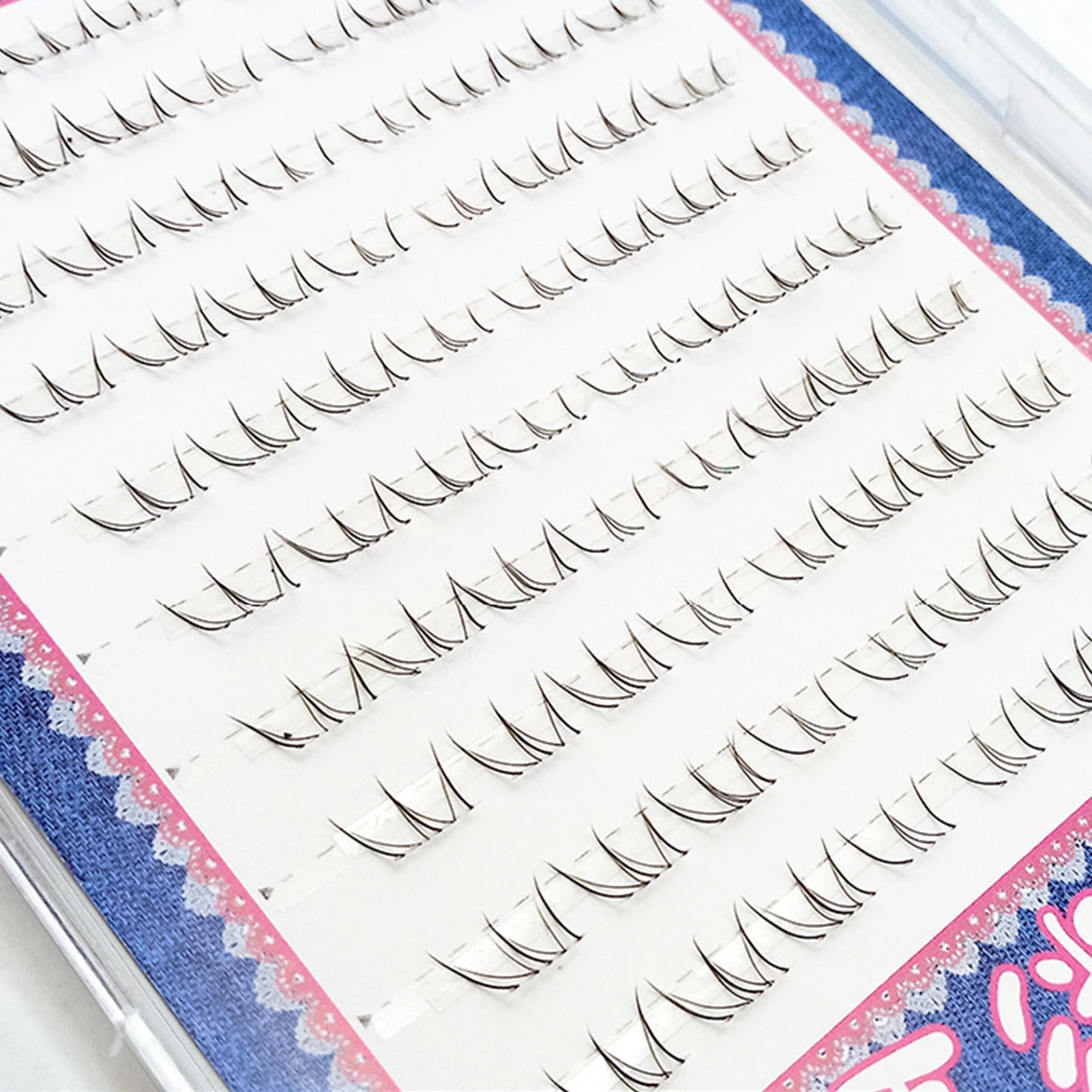 10 Reihen ACE Koreanische Manga Untere Falsche Wimpern Mädchen-Gruppenstil Natürliche Wispy Fluffy Wimpernverlängerung Cluster Vergrößern Sie Ihre Augen