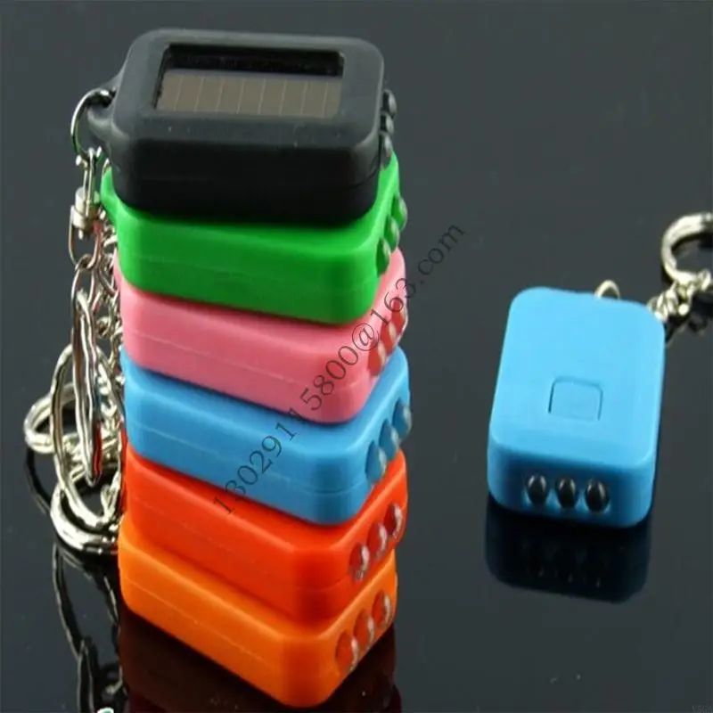 Keychain LED mặt trời LED mặt trời LED Keychain LED Keyring Torch Nhựa Phép