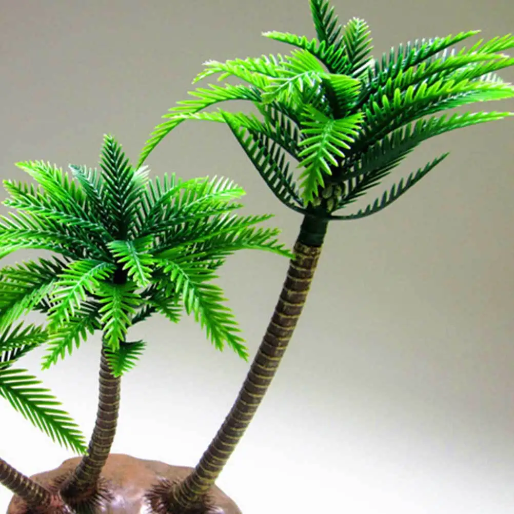 

1pc Coconut Ornament Plastic Coconut Tree Creative Home Decoration Micro Landscape Ornament For Gift